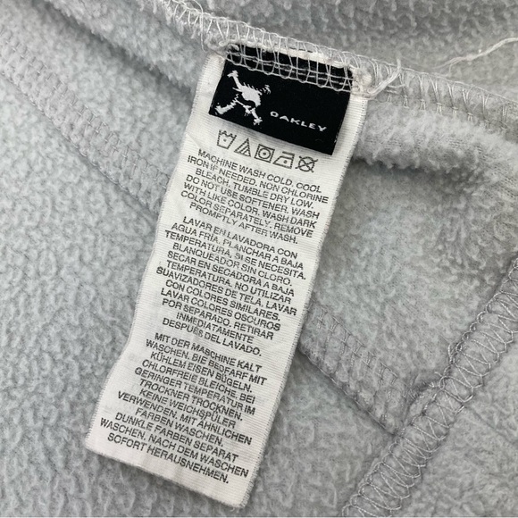 Oakley Gray 100% Polyester Full Zip Fleece Jacket Men’s Size XXL Fall 2010. - Picture 7 of 11
